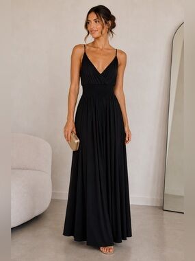 West Kei Black Sleeveless Maxi Sundress